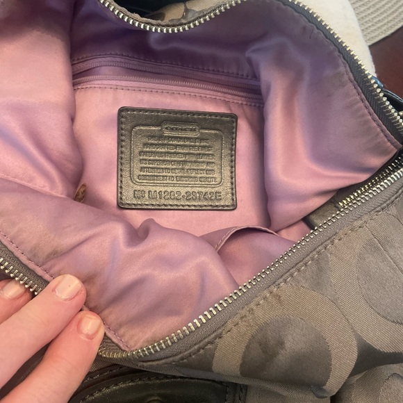 Coach bag grey hobo style - Picture 6 of 10